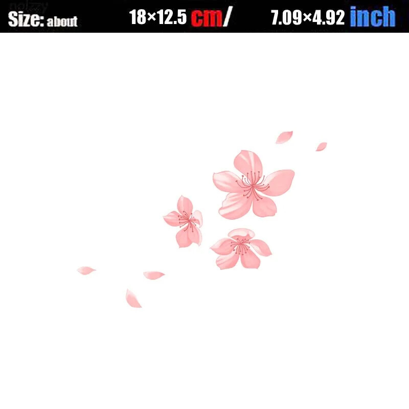 Rózsaszín cseresznyevirágos design autó vinil matrica, szerelem design matrica, ablakokhoz és lökhárítókhoz 40cm PVC