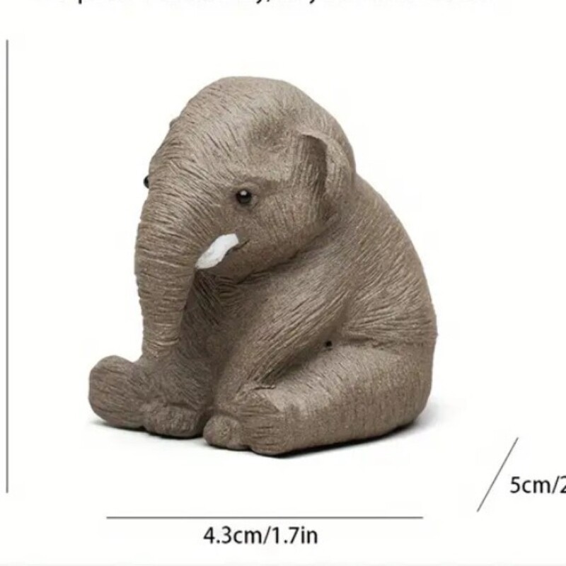 Gyanta kézművesség Állati szatír díszítés Tea kisállat elefánt szobor dekoráció gyanta kézműves lakberendezés