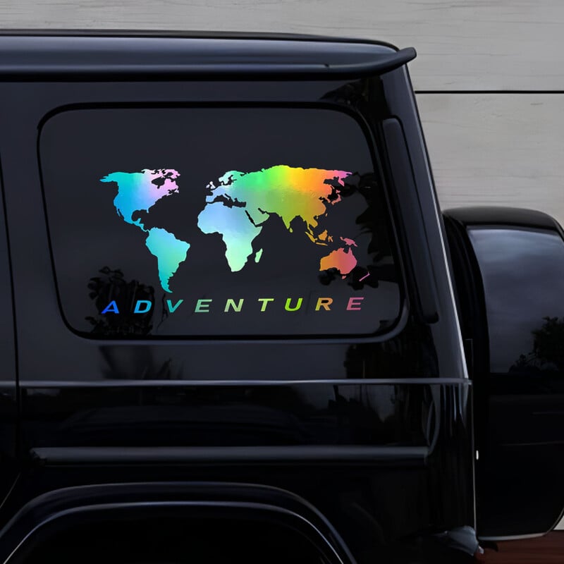 Világtérkép Univerzális autómatrica művészet autó motorkerékpár teherautók verseny SUV lökhárító laptop bőrönd vinil matrica