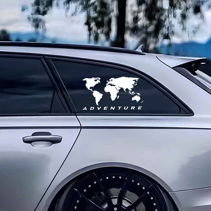 Világtérkép Univerzális autómatrica művészet autó motorkerékpár teherautók verseny SUV lökhárító laptop bőrönd vinil matrica