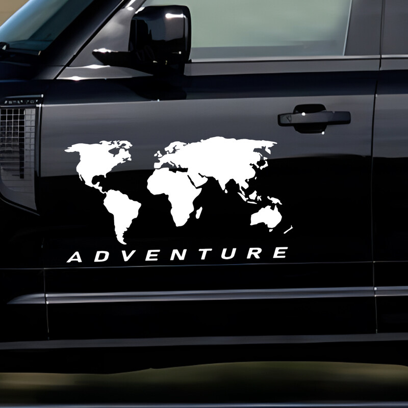 Világtérkép Univerzális autómatrica művészet autó motorkerékpár teherautók verseny SUV lökhárító laptop bőrönd vinil matrica