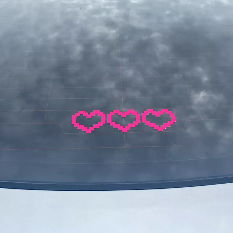 6 cm mīlestības sirds formas automašīnu buferu uzlīmes, personalizētas automašīnu dekoru logu vinila uzlīmes