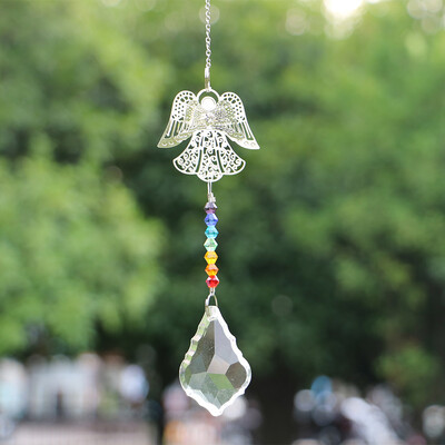 1 DB napfogó szivárvány angyal kristály bikon gyöngyök medálok otthoni akasztós kristály dekorációk