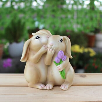 1PC/Whispered Rabbit - Cute and Playful Rabbit - Πασχαλινά Διακοσμητικά Αγάλματα - Spring Gardening Decorative Statues