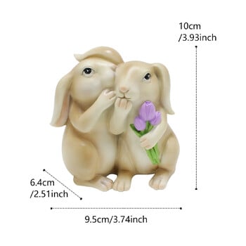 1PC/Whispered Rabbit - Cute and Playful Rabbit - Πασχαλινά Διακοσμητικά Αγάλματα - Spring Gardening Decorative Statues