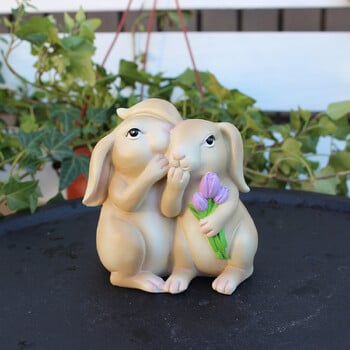 1PC/Whispered Rabbit - Cute and Playful Rabbit - Πασχαλινά Διακοσμητικά Αγάλματα - Spring Gardening Decorative Statues