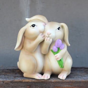 1PC/Whispered Rabbit - Cute and Playful Rabbit - Πασχαλινά Διακοσμητικά Αγάλματα - Spring Gardening Decorative Statues