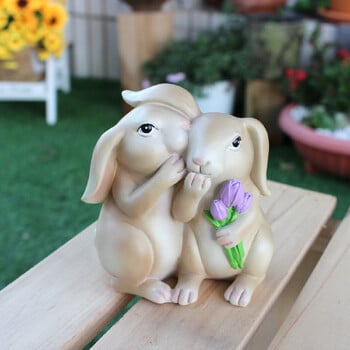 1PC/Whispered Rabbit - Cute and Playful Rabbit - Πασχαλινά Διακοσμητικά Αγάλματα - Spring Gardening Decorative Statues