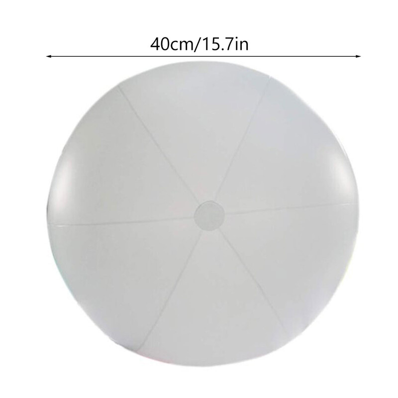 15,7 collu LED pludmales bumba 16 krāsu mainīga apgaismojuma baseina bumba tālvadības pults Piepūšamā IP68 ūdensnecaurlaidīga mirdzēšana tumšā baseina gaismā