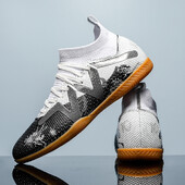 Professzionális férfi beltéri, lapos fenekű futballcipők felnőtteknek, tartós, kényelmes edzőcipők tinédzsereknek, csúszásmentes focicipők