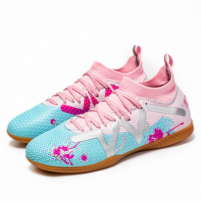 Professzionális férfi beltéri, lapos fenekű futballcipők felnőtteknek, tartós, kényelmes edzőcipők tinédzsereknek, csúszásmentes focicipők