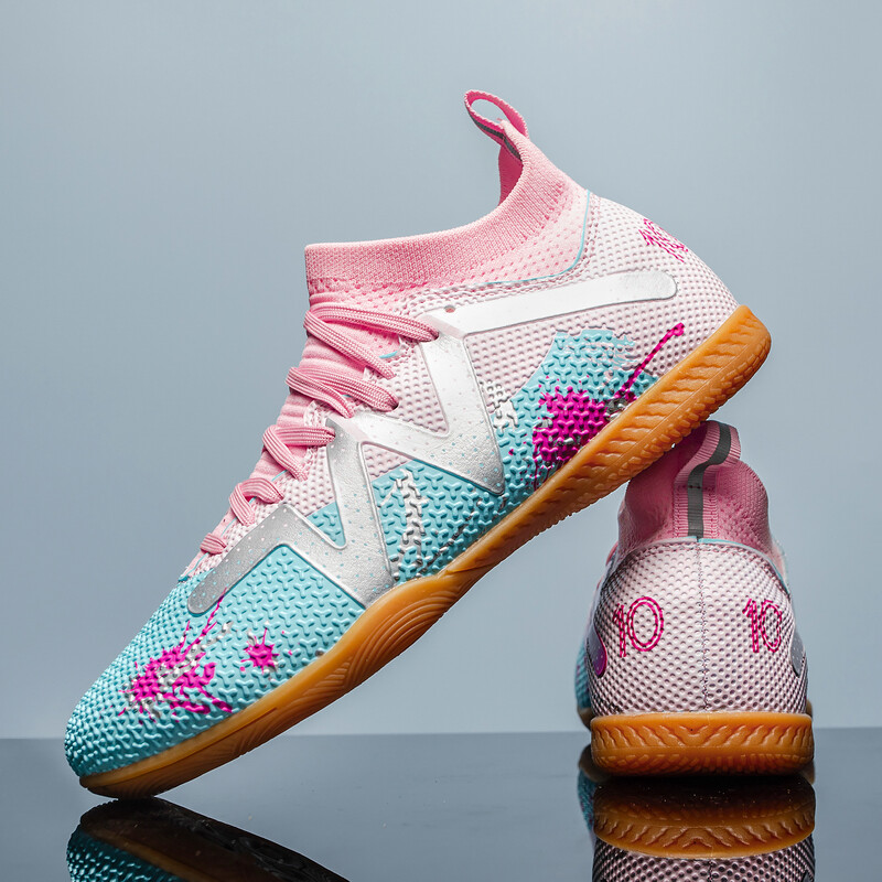 Professzionális férfi beltéri, lapos fenekű futballcipők felnőtteknek, tartós, kényelmes edzőcipők tinédzsereknek, csúszásmentes focicipők