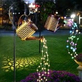 1 gab Solar Retro Metall Kessel Lichterketten wasserdichte LED solar betriebenen Garten Outdoor-Dekor