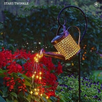 1 τμχ Solar Retro Metall Kessel Lichterketten wasserdichte LED solar betriebenen Garten Outdoor-Dekor