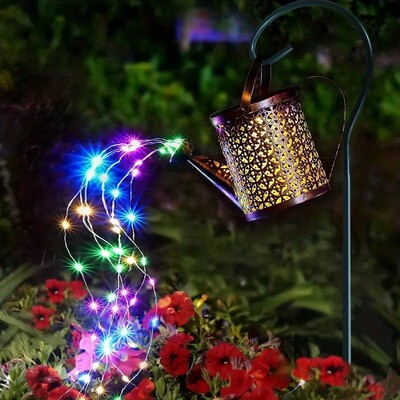 1 gab Solar Retro Metall Kessel Lichterketten wasserdichte LED solar betriebenen Garten Outdoor-Dekor