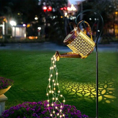 1 gab Solar Retro Metall Kessel Lichterketten wasserdichte LED solar betriebenen Garten Outdoor-Dekor