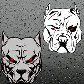 JuYouHui külső kiegészítők matrica Cool Angry Pitbull matricák vízálló autós laptop gitár robogó notebook matricák