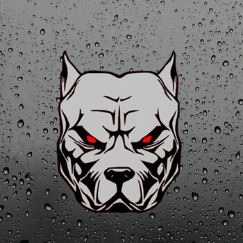 JuYouHui Exterior Accessories Decal Cool Angry Pitbull Decals Waterproof for Car Laptop Guitar Scooter Notebook Stickers