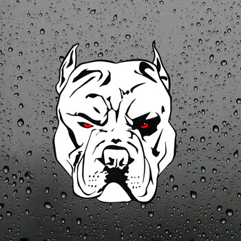 JuYouHui Exterior Accessories Decal Cool Angry Pitbull Decals Waterproof for Car Laptop Guitar Scooter Notebook Stickers