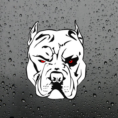 JuYouHui külső kiegészítők matrica Cool Angry Pitbull matricák vízálló autós laptop gitár robogó notebook matricák