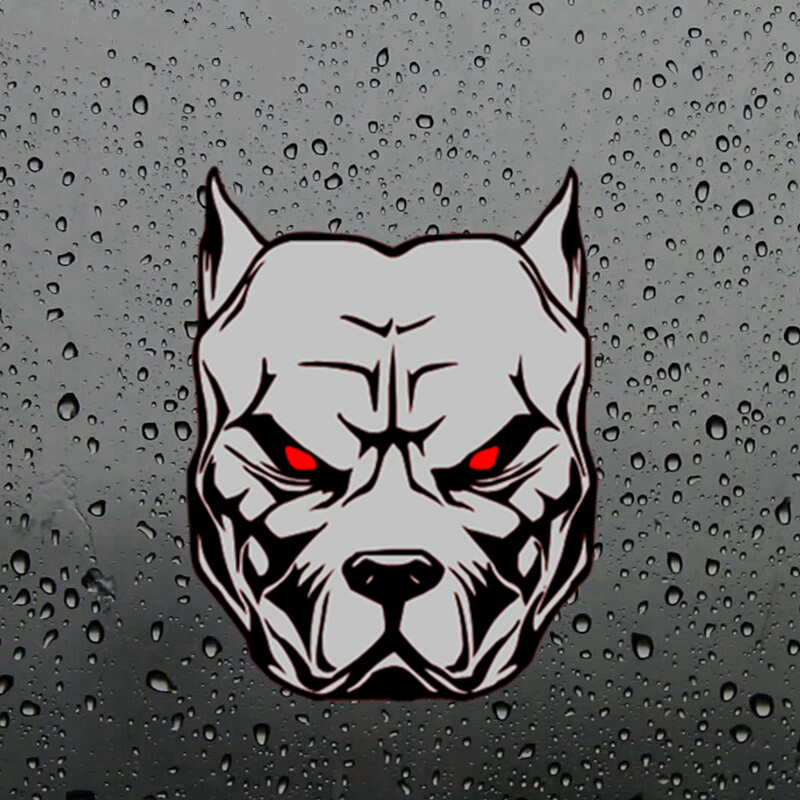 JuYouHui külső kiegészítők matrica Cool Angry Pitbull matricák vízálló autós laptop gitár robogó notebook matricák
