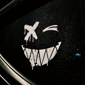 Smiley kūrybinis pikapas sunkvežimio langas stiklinis automobilis visureigio kėbulo tekstūros motociklu modifikuotas dekoratyvinis vandeniui atsparus vinilo lipdukas