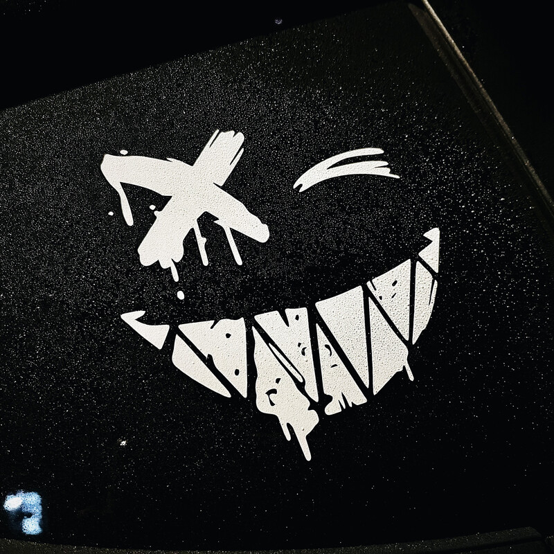 Smiley kreatív kisteherautó ablaküveg autó terepjáró karosszéria texturált motorkerékpár módosított dekoratív vízálló vinil matrica