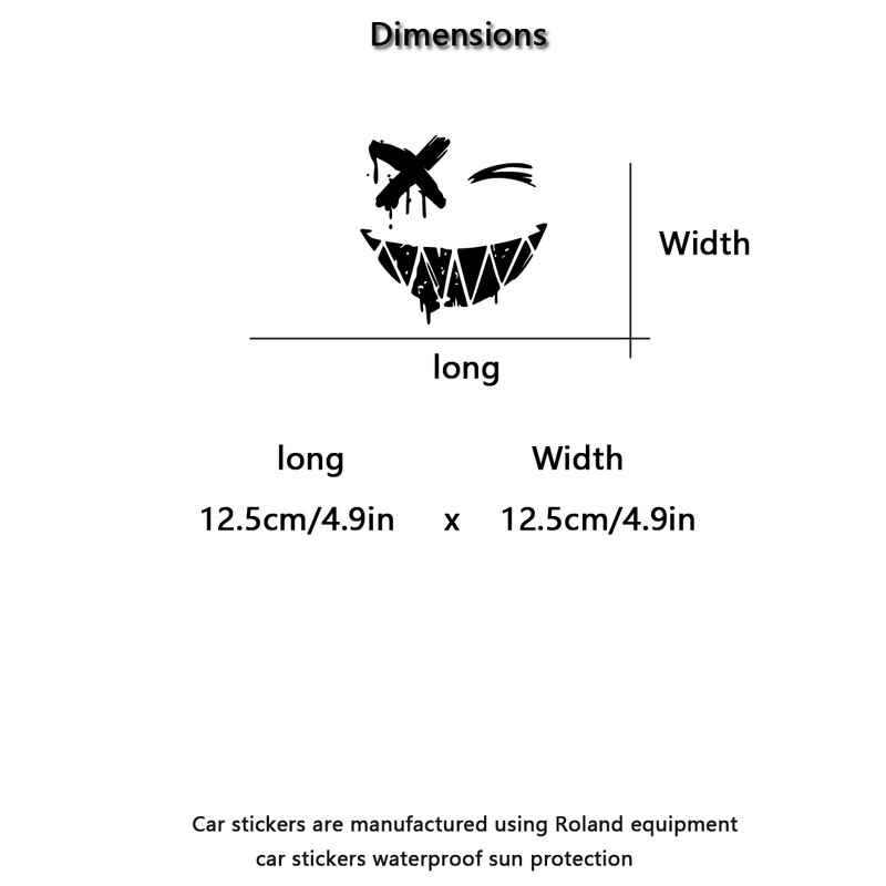 Smiley kreatív kisteherautó ablaküveg autó terepjáró karosszéria texturált motorkerékpár módosított dekoratív vízálló vinil matrica