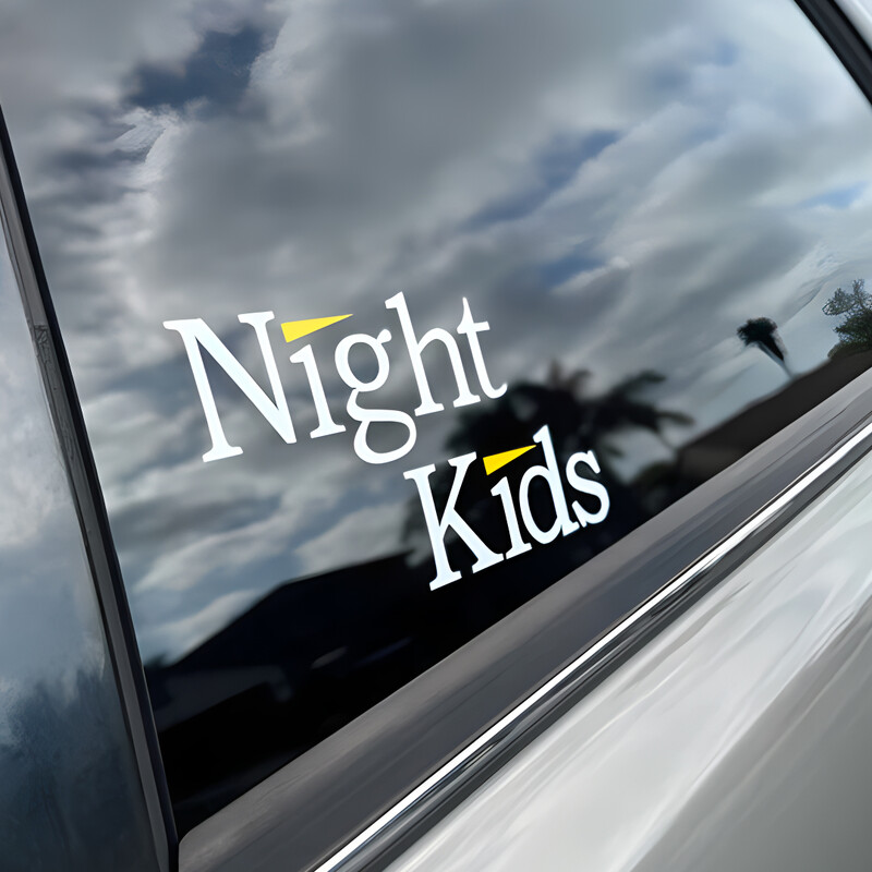 Éjszakai gyerekek autómatrica kezdeti D vinyl JDM Wangan motorkerékpár matrica dekoráció testreszabása