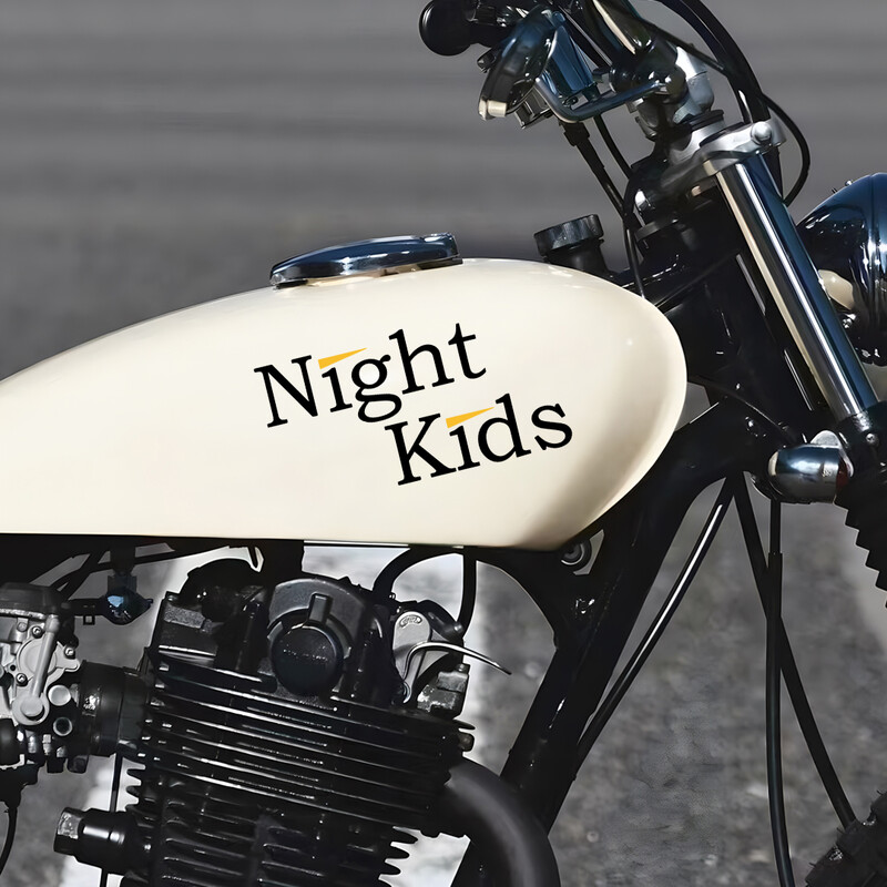 Éjszakai gyerekek autómatrica kezdeti D vinyl JDM Wangan motorkerékpár matrica dekoráció testreszabása