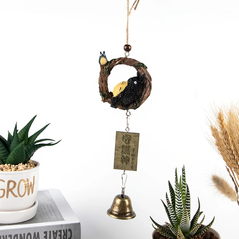 Rajzfilm Totoro Wind Chimes Ajándékdísz dekoráció Otthoni szélpörgető otthoni dekoráció