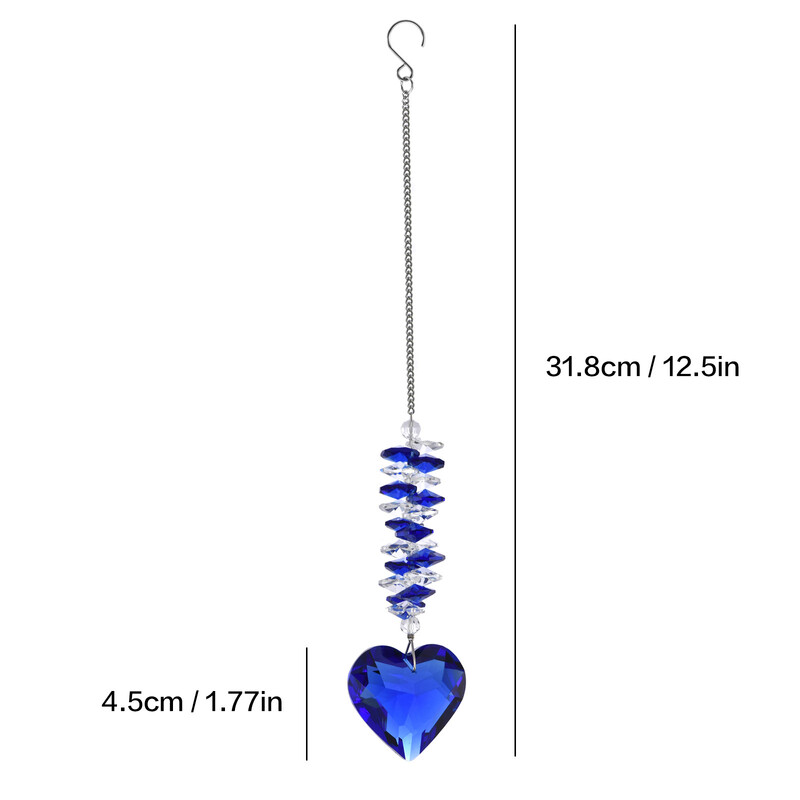 1 komad prozirno srce kristalna prizma kugla privjesak ukras kućnog prozora hvatač sunca valentinovo vjenčanje blagdanski darovi