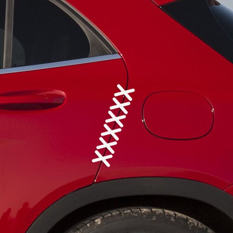 Autós öltésfolt dekoratív matricák az ajtóvarraton rátét Elektromos kerékpár Személyiség karc okklúzió Kreatív latte