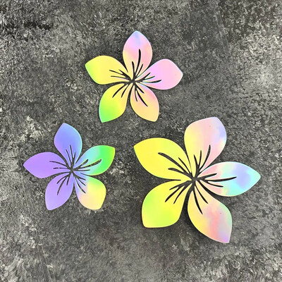 3 vnt. gražių gėlių automobilių lipdukai, skirti automobilio galinio lango buferio kėbulo šalmo dangtelio įbrėžimams, vandeniui atspariems žiedams motociklams