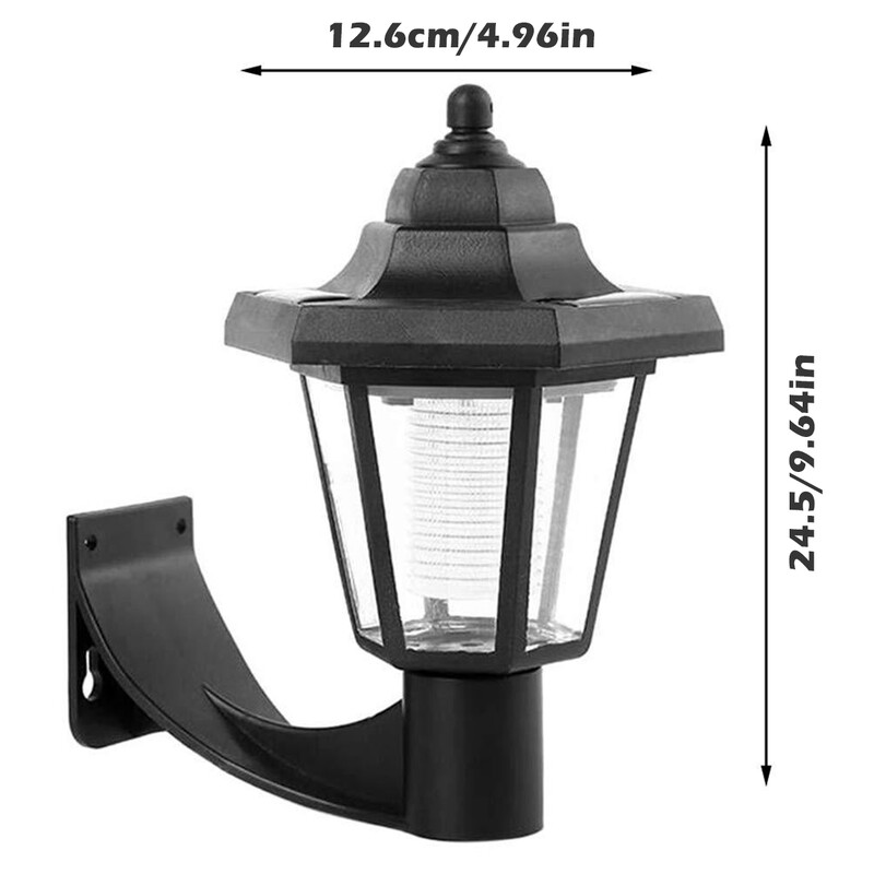 Saules žoga lampa LED sienas gaisma Dārza zāliena gaisma Retro saules laternas terases sienas lampas dekors parka iežogotā pagalma celiņa apgaismojumam