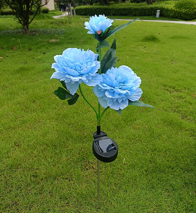 Napelemes lámpák kültéri kerti dekorációhoz Bazsarózsa lámpák vízálló napelemes kültéri lámpák dekorációs lámpák az ösvényhez kerti belső udvarhoz