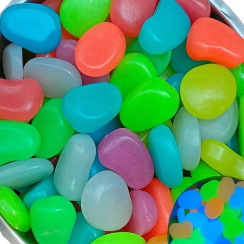 10 vnt. Dekoracija 4,5 cm Šviečiantys akmenukai tamsoje šviečia „pasidaryk pats“ sodas Šviečiantis akmuo, žvyras, sodo puošmena Didelis akmeninis kiemas
