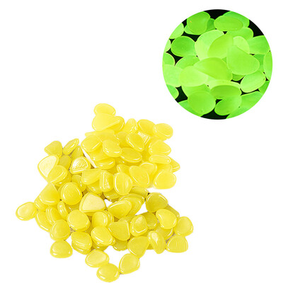 100 gab Saules gaismas akmens zivju tvertnes oļu daudzfunkcionāls mirdzums tumsā, kvēlojošs akmens akmens, atkārtoti lietojams dārza dekors