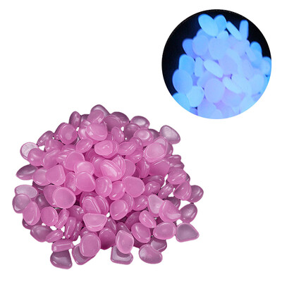 100 gab Saules gaismas akmens zivju tvertnes oļu daudzfunkcionāls mirdzums tumsā, kvēlojošs akmens akmens, atkārtoti lietojams dārza dekors