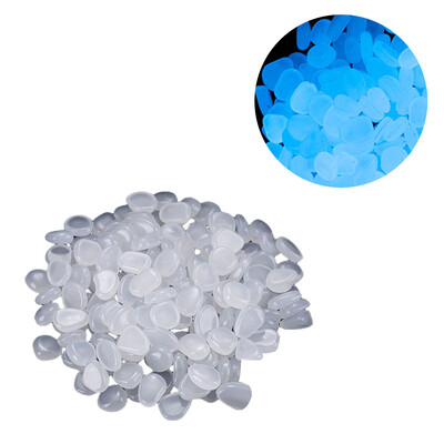 100 gab Saules gaismas akmens zivju tvertnes oļu daudzfunkcionāls mirdzums tumsā, kvēlojošs akmens akmens, atkārtoti lietojams dārza dekors