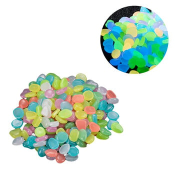 100Pcs Glow in The Dark Rocks Πολυλειτουργική Glow In The Dark Pebbles Glowing Stones Rocks Pebbles επαναχρησιμοποιήσιμα για Garden Yard Patio