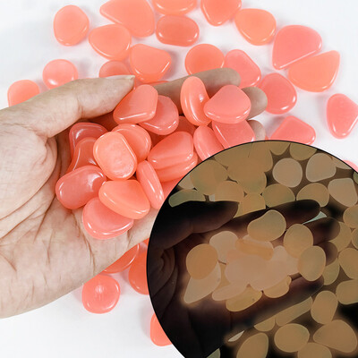 25/50 vnt Šviečiantys akmenys tamsoje šviečiantys akmenukai sodo lauko dekoravimui namų akvariume žuvų bakas „pasidaryk pats“ dekoratyvinis švytintis akmuo