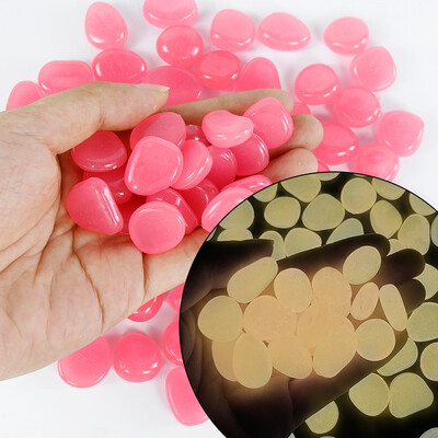 25/50 vnt Šviečiantys akmenys tamsoje šviečiantys akmenukai sodo lauko dekoravimui namų akvariume žuvų bakas „pasidaryk pats“ dekoratyvinis švytintis akmuo