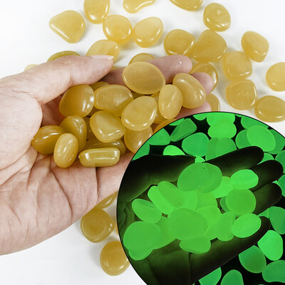 25/50 vnt Šviečiantys akmenys tamsoje šviečiantys akmenukai sodo lauko dekoravimui namų akvariume žuvų bakas „pasidaryk pats“ dekoratyvinis švytintis akmuo