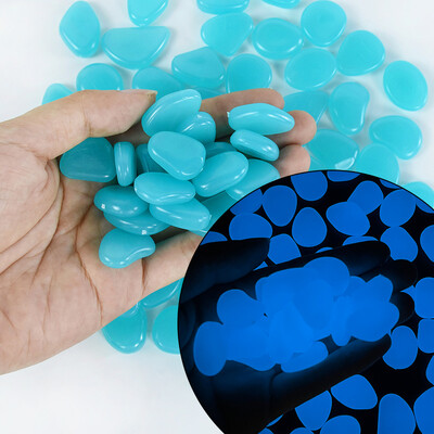 25/50 vnt Šviečiantys akmenys tamsoje šviečiantys akmenukai sodo lauko dekoravimui namų akvariume žuvų bakas „pasidaryk pats“ dekoratyvinis švytintis akmuo