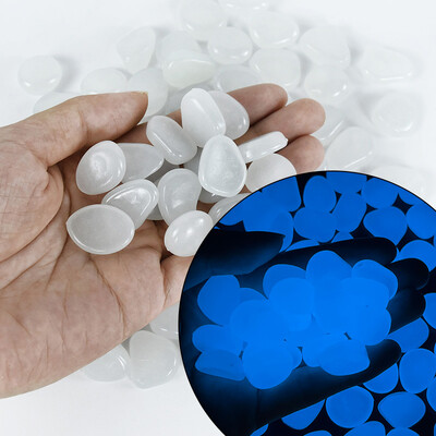 25/50 vnt Šviečiantys akmenys tamsoje šviečiantys akmenukai sodo lauko dekoravimui namų akvariume žuvų bakas „pasidaryk pats“ dekoratyvinis švytintis akmuo