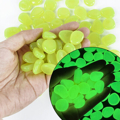 25/50 vnt Šviečiantys akmenys tamsoje šviečiantys akmenukai sodo lauko dekoravimui namų akvariume žuvų bakas „pasidaryk pats“ dekoratyvinis švytintis akmuo