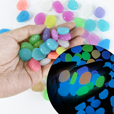 25/50 vnt Šviečiantys akmenys tamsoje šviečiantys akmenukai sodo lauko dekoravimui namų akvariume žuvų bakas „pasidaryk pats“ dekoratyvinis švytintis akmuo