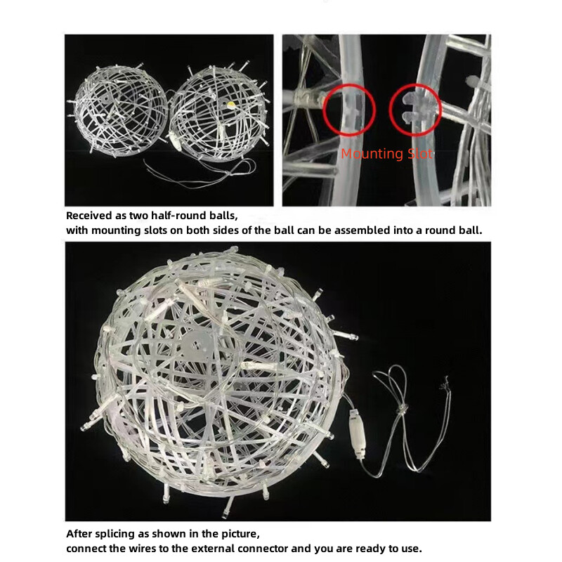 Ziemassvētku svētku rotangpalmas bumbiņu LED gaisma Ramadāna piekārta āra lampa Fairy stīgu gaisma svētku kāzu ballīšu dekorēšanai