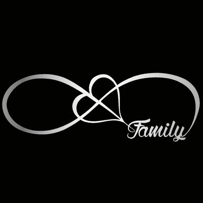 Automašīnas uzlīme 20*7CM ĢIMENES Mīlestības Sirds Mūžīgi Simbols Smieklīgs Automašīnas Uzlīme Atstarojoša Lāzervinila Uzlīmes 3D Automašīna